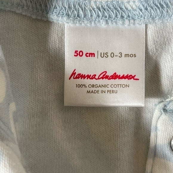 Hanna Andersson Whale Blue White Onesie - Picture 5 of 5